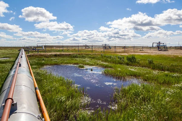 Petróleo Industria Del Gas Grupo Cabezas Pozo Armadura Válvula — Foto de Stock