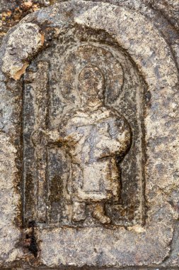 Kherson deniz fenerinin yakınındaki kaya resimleri. Kırım