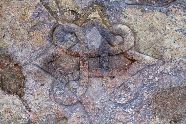 Kherson deniz fenerinin yakınındaki kaya resimleri. Kırım