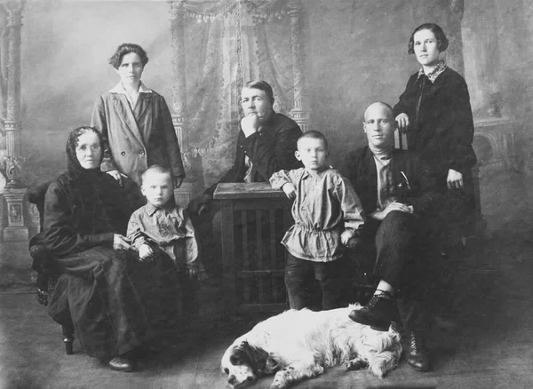 Vintage Family Photographs Early 19Th Century Vintage Photograph Noble Russian — Stock Photo, Image