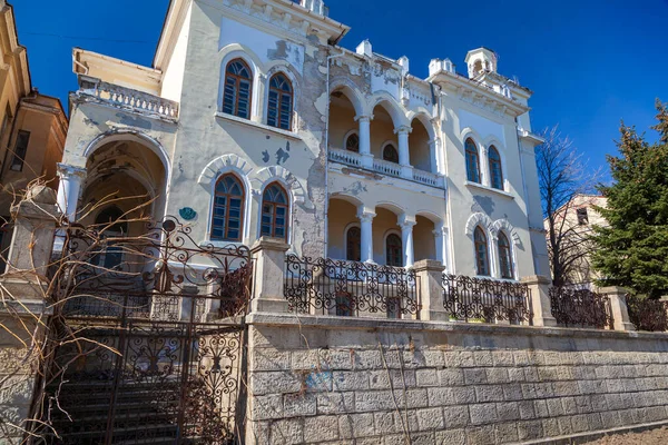 Embankment City Feodosiya Historical Mansions City Feodosia Crimea March 2021 — Stock Photo, Image