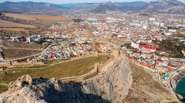 Hegyi Erőd Genovai Erőd Genoese Erőd Található Szudak Partján Krím — Stock Fotó