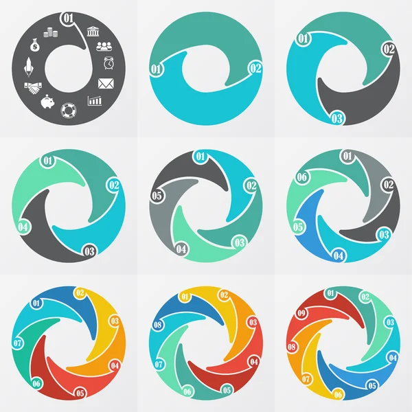 Kreis-Pfeile für Infografik. — Stockvektor