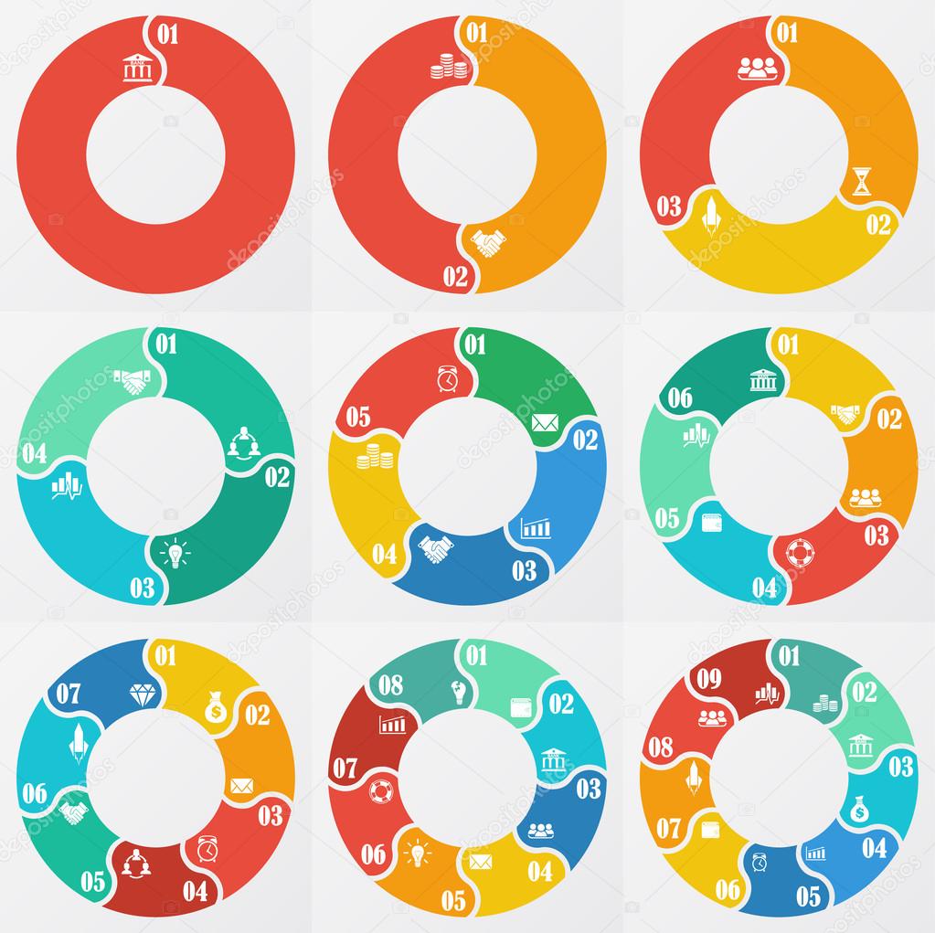 Circle arrows for infographic.