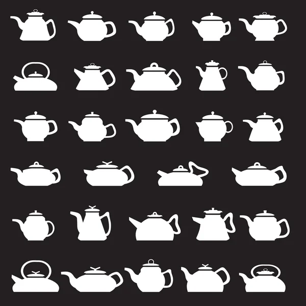 Pot And Kettle Collection. — Stock Vector