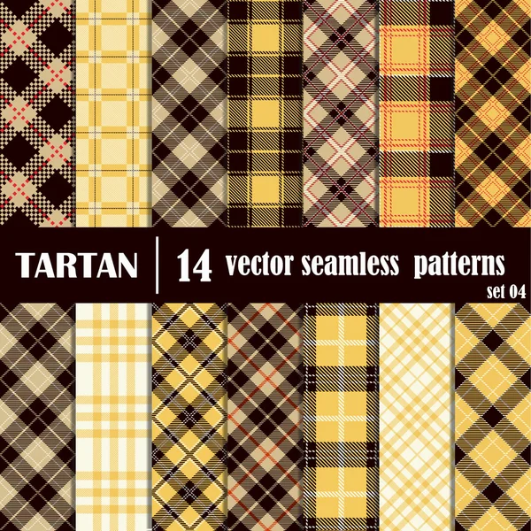 Definir padrão sem costura Tartan —  Vetores de Stock