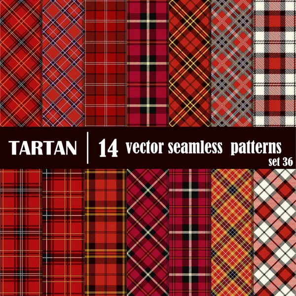 Establecer patrón sin costura Tartán — Archivo Imágenes Vectoriales