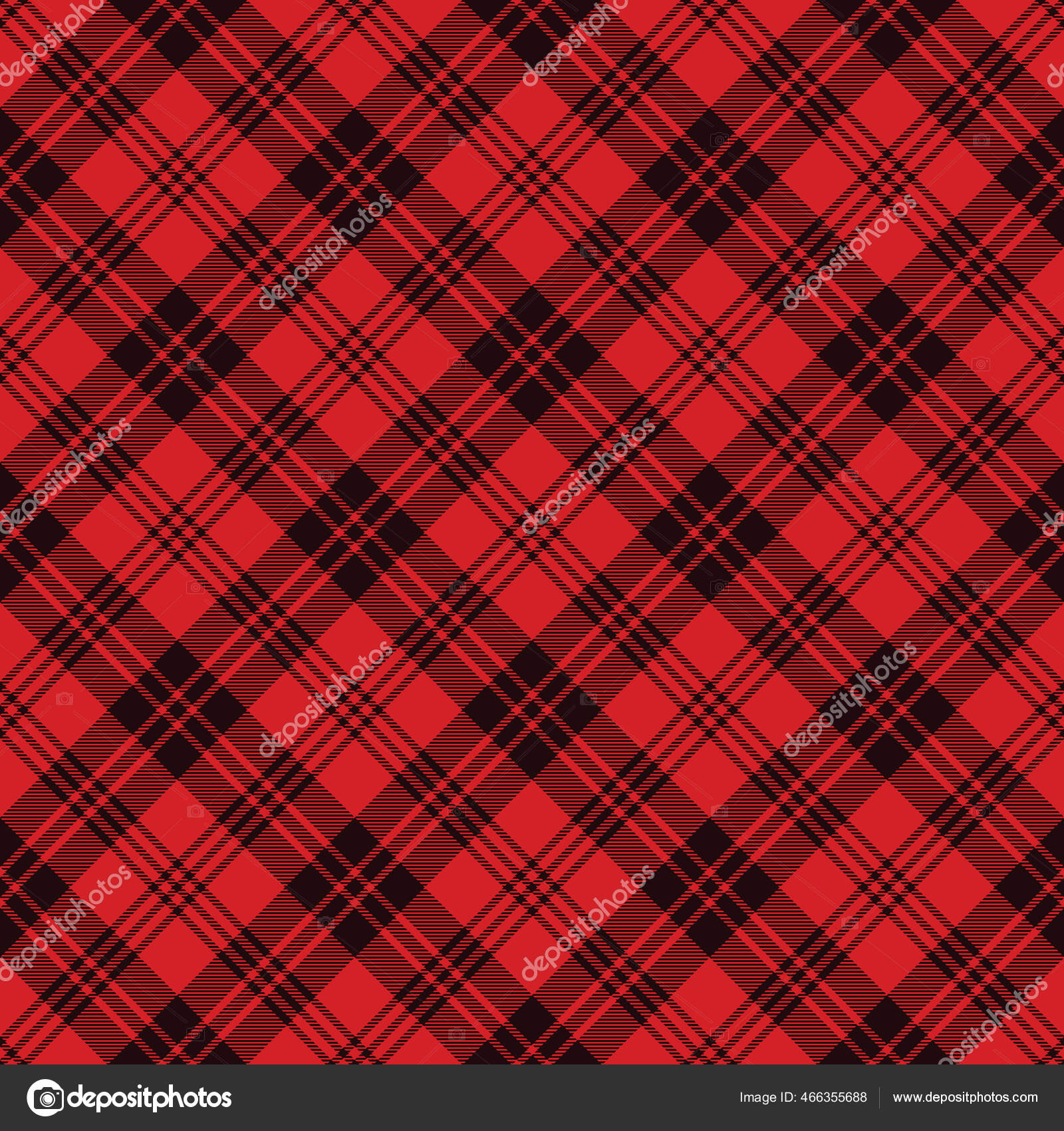 padrão xadrez tartan tradicional em branco, preto e vermelho