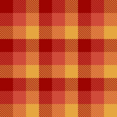 Tartan Kusursuz Düzen Arkaplanı. Sonbahar paneli ekose, Tartan Flannel tişört desenleri. Duvar kağıtları için Sonbahar Eğilimli Döşeme Vektörü İllüstrasyonu.