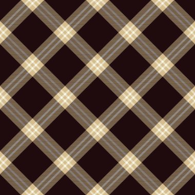 Siyah ve bej renkli ekoseli Tartan Kusursuz Desenli Arkaplan. Flannel Gömlek desenleri. Duvar kağıtları için Moda Döşeme Vektörü ResmiComment.