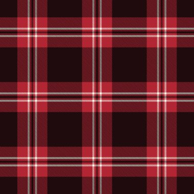 Tartan Kusursuz Siyah, Kırmızı ve Beyaz Ekoseli Arkaplan. Flannel Gömlek desenleri. Duvar kağıtları için Moda Döşeme Vektörü ResmiComment.
