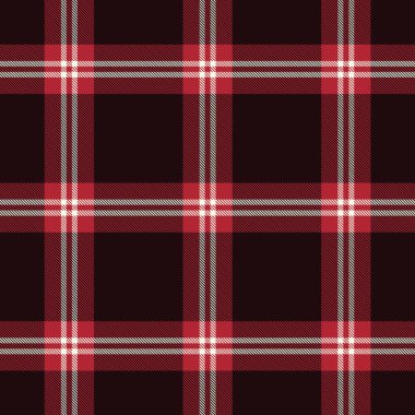 Tartan Kusursuz Siyah, Kırmızı ve Beyaz Ekoseli Arkaplan. Flannel Gömlek desenleri. Duvar kağıtları için Moda Döşeme Vektörü ResmiComment.