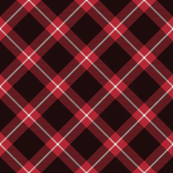 Padrão Sem Costura Tartan Fundo Preto Vermelho Branco Xadrez Cor — Vetor de Stock