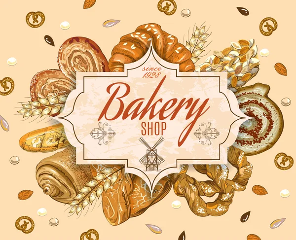 Vintage bakery banner — Stock Vector