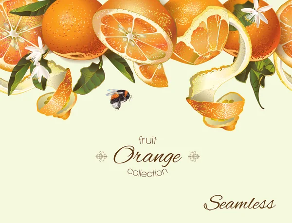 Vektor narancs varrás nélküli banner. — Stock Vector