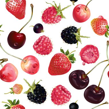 Mix çilek seamless modeli.
