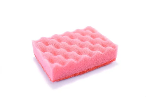 Pink sponge for washing dishes — Stock Photo, Image