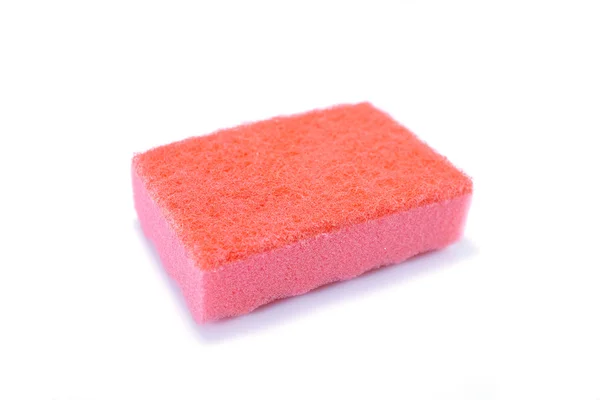 Розовая губка для мытья посуды — стоковое фото
