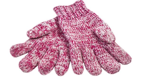 Ροζ μαλλί γάντια Εικόνα Αρχείου
