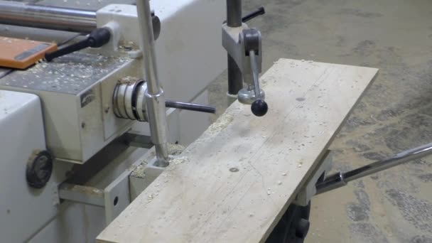 Werk boor machine — Stockvideo