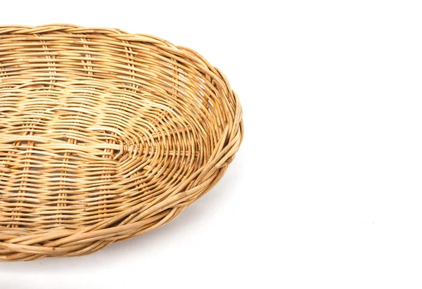Wicker Bamboo baskets on white. — Stock Photo, Image
