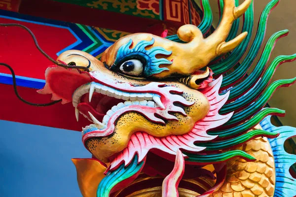 Closeup head dancing dragon china Stock Image