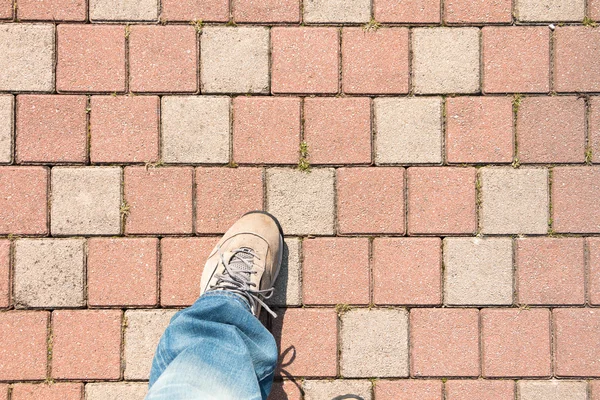 Asfalterad trottoar på gatan — Stockfoto