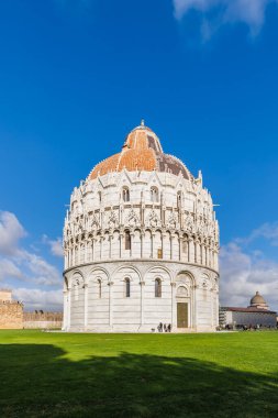 Pisa, Toskana, İtalya - 4 Ocak 2024: Pisa Katedrali 'nin mimari ayrıntıları 