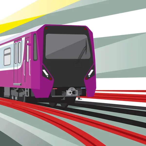 Metro train vector illustration — Stock Vector