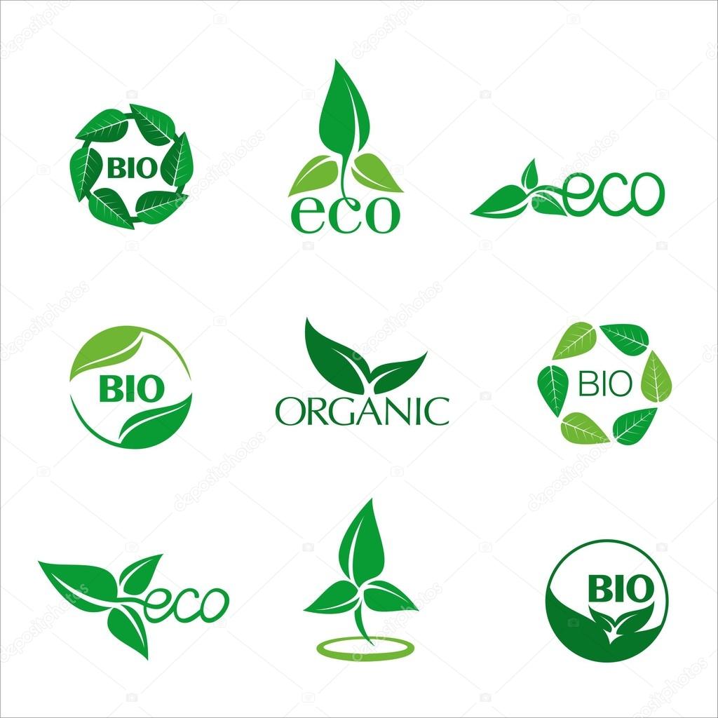 Eco and bio logos for Eco-friendly products