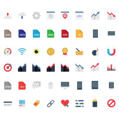 vektör düz Icons set