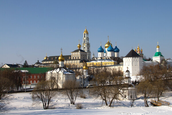 Russian church in winter time