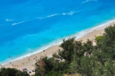 Egremnoi beach Lefkada Greece clipart