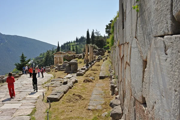 Stoa i skarbca Ateńczyków — Zdjęcie stockowe