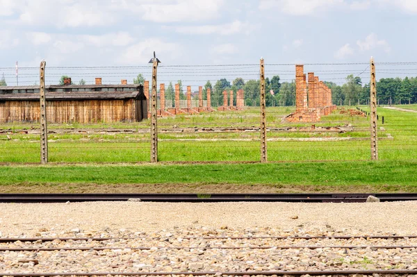 Auschwitz II - Birkenau sektörü II Harabeleri — Stok fotoğraf