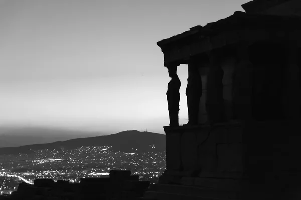 Silhouetten der Karyatiden — Stockfoto