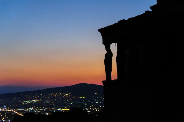 Silhouetten van de Karyatides — Stockfoto