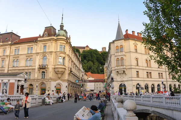 Ljubljana Kresija byggnad och Philip Mansion — Stockfoto