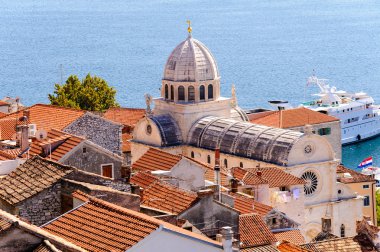 Sibenik Croatia St. James cathedral clipart