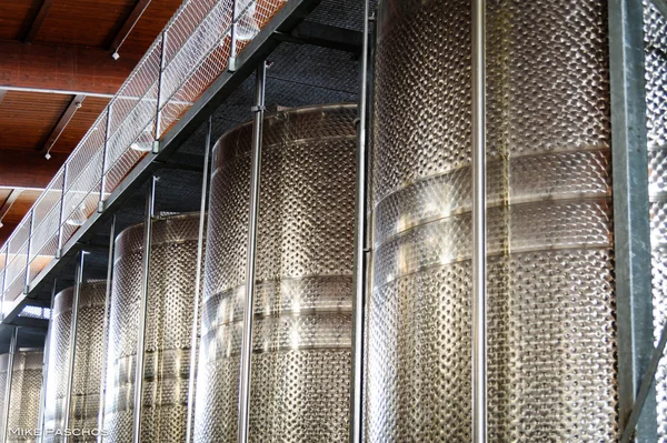 Резервуары для брожения вина — стоковое фото