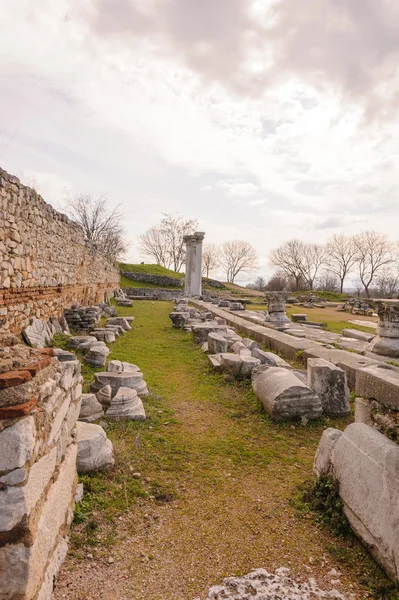 Philippi Bazilikası Harabeleri — Stok fotoğraf