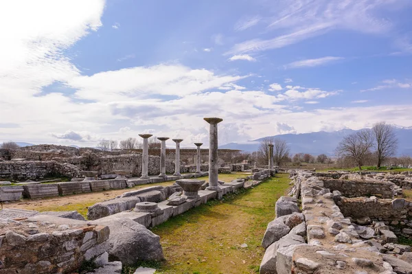 Philippi arkeologiska utgrävningsplats — Stockfoto