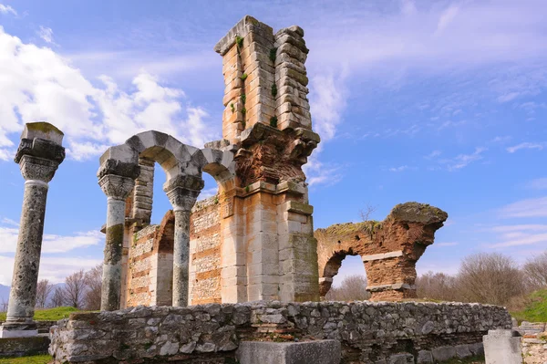 Philippi Bazilikası B kalıntıları — Stok fotoğraf