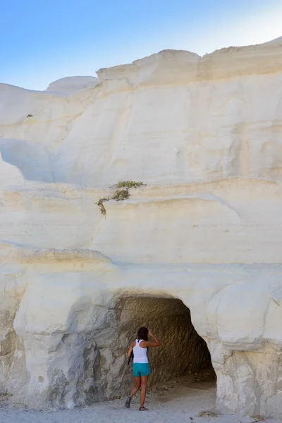 Sarakiniko tunnels, Melos, Greece — Stock Photo, Image