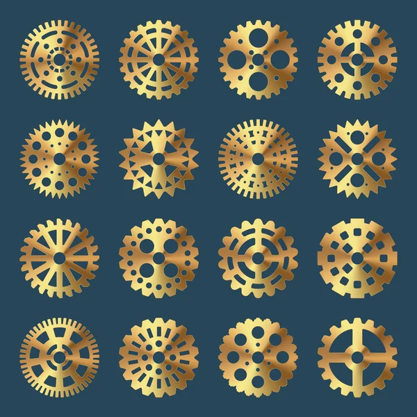 Set of gear wheels — Stock Vector