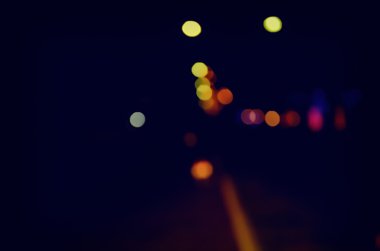 Işıklar bokeh arkaplanını bulanıklaştırdı