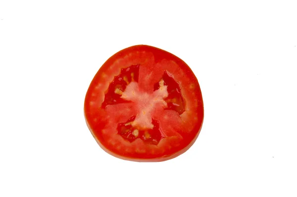 Un tomate en rodajas — Foto de Stock