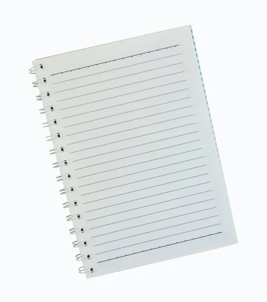 Blank notebook on white background — Stock Photo, Image