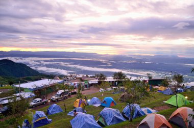 Sunrise manzara Tayland'dan görüntülemek