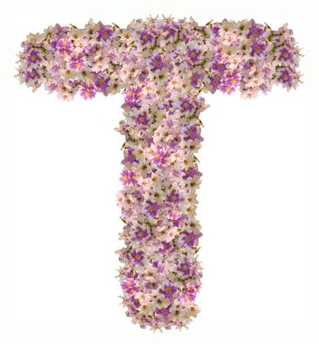 A harfi alfabe Abc çiçekli 